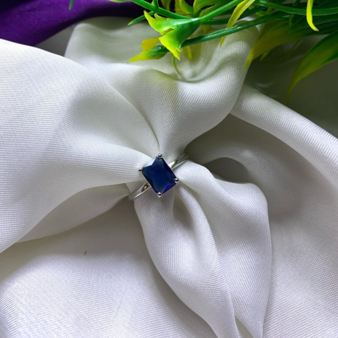 Silver Plates American Diamond Stones ring